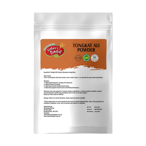 Nature's Basket Tongkat Ali (Eurycoma Longifolia) Powder 227g- Boost Testosterone Naturally