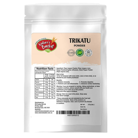 Trikatu Powder (Piper Longum Linn, Zingiber officinale, Piper Nigrum Linn)  227 Grams