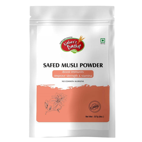 Nature's Basket Safed Musli (Chlorphytum Borivillianum) Powder - 227 Grams