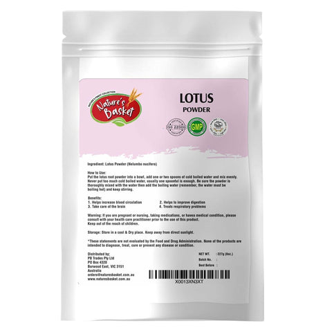 Nature's Basket Lotus (Nelumbo Nucifera) Powder - 227 Grams