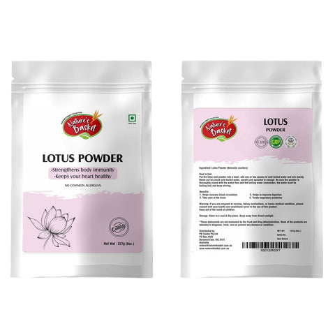 Nature's Basket Lotus (Nelumbo Nucifera) Powder - 227 Grams
