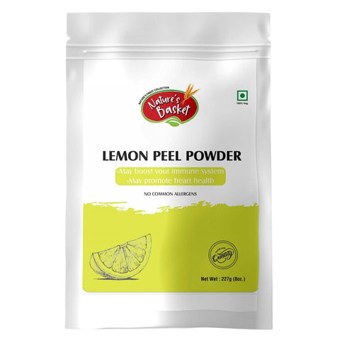 Nature's Basket Lemon Peel (Citrus Limon) Powder - 227 Grams