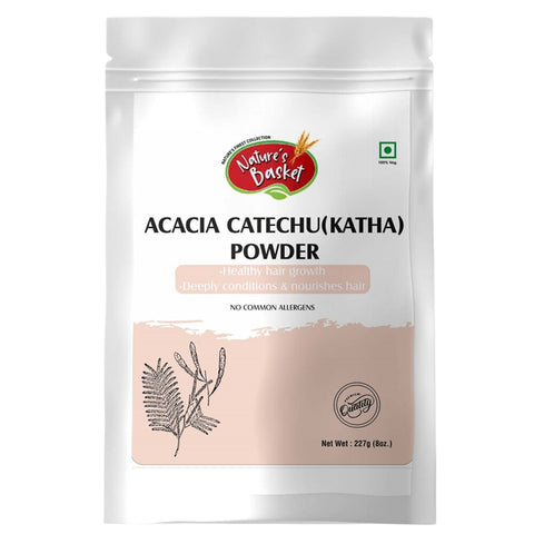 Nature's Basket Acacia Catechu (Katha) (Senegalia catechu) Powder - 227 Grams