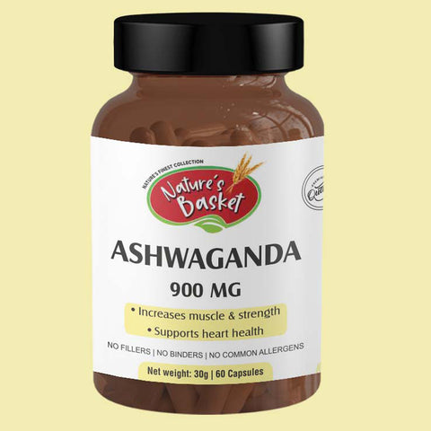 Nature's Basket Ashwagandha (Withania Somnifera) 900mg 60c
