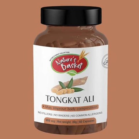 Nature's Basket Tongkat Ali (Eurycoma Longifolia) Capsules 100:1 - Boost Testosterone Naturally