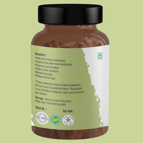 Nature's Basket Brahmi (Bacopa Monnieri) 900mg 60 capsules