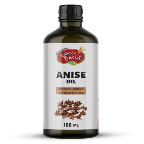 Nature’s Basket Cold Pressed Anise (Pimpinella Anisum) Oil – Pure, Aromatic & Therapeutic