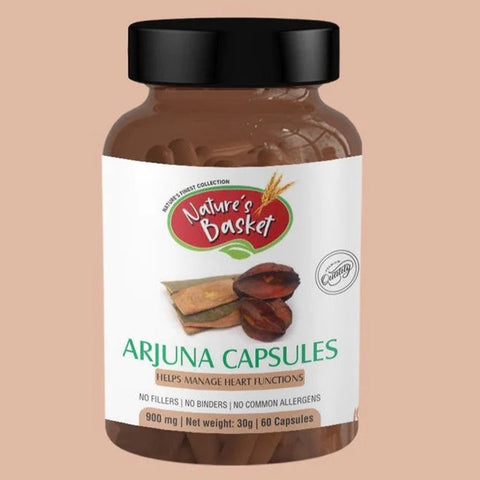 Nature's Basket Arjuna (Terminalia Arjuna) 900mg 60 Capsules