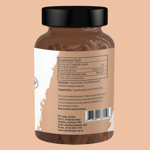 Nature's Basket Arjuna (Terminalia Arjuna) 900mg 60 Capsules