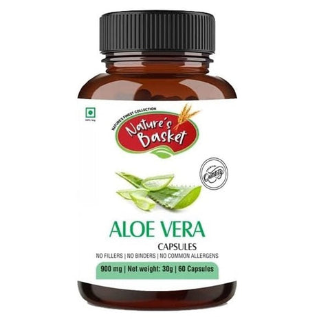Natures Basket Aloe Vera (Aloe Barbadensis) 900mg 60 Capsules