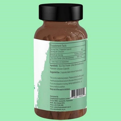 Natures Basket Aloe Vera (Aloe Barbadensis) 900mg 60 Capsules