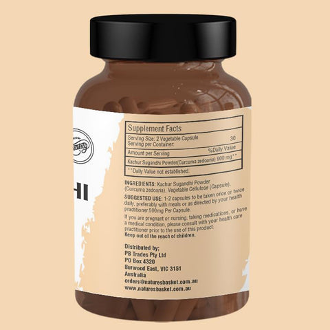 Nature's Basket Kachur Sugandhi Powder Capsule - 60 Capsules