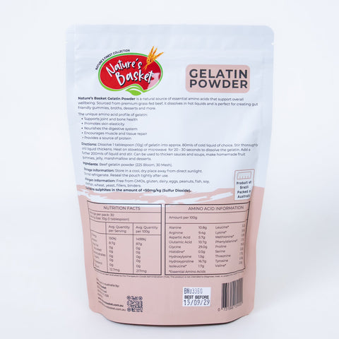 Nature's Basket Bovine Gelatin Powder – 300g