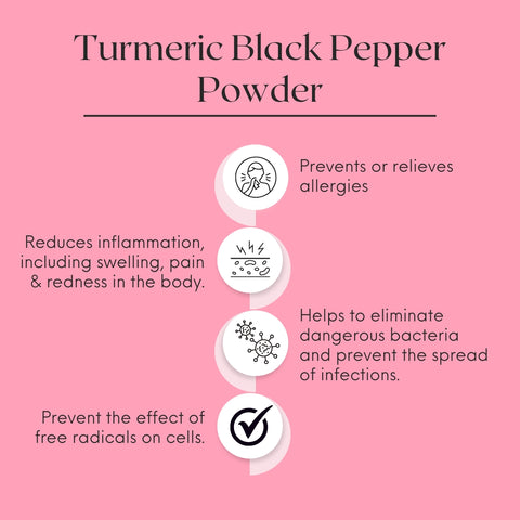 Nature's Basket Turmeric (Curcuma Longa) Black Pepper (Piper Nigrum) Powder - 227 Grams