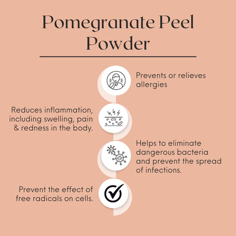 Nature's Basket Pomegranate Peel (Punica Granatum) Powder - 227 Grams (Reducing the appearance of wrinkles, fine lines, and age spots)