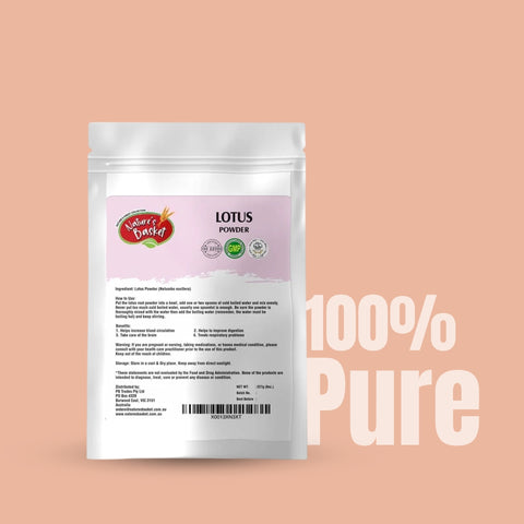 Nature's Basket Lotus (Nelumbo Nucifera) Powder - 227 Grams