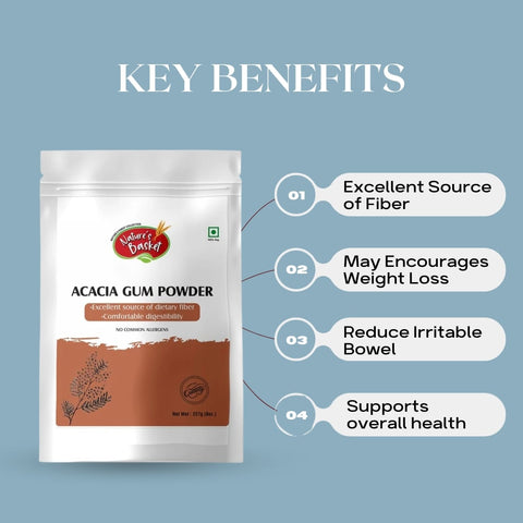 Nature's Basket Acacia Gum (Acacia Senegal) Powder 227g