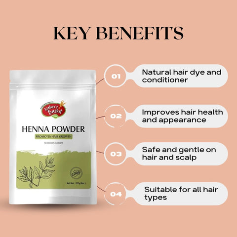 Nature's Basket Henna (Lawsonia Inermis) Powder 227g