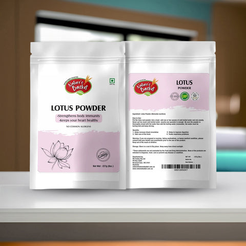 Nature's Basket Lotus (Nelumbo Nucifera) Powder - 227 Grams