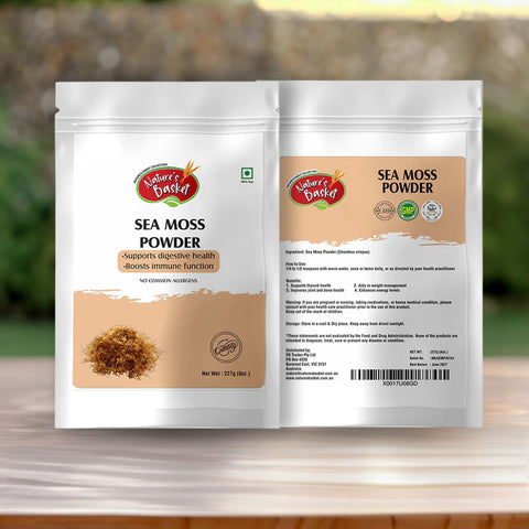 Nature's Basket Sea Moss (Chondrus Crispus) Powder 227g - Marine Wellness Boost