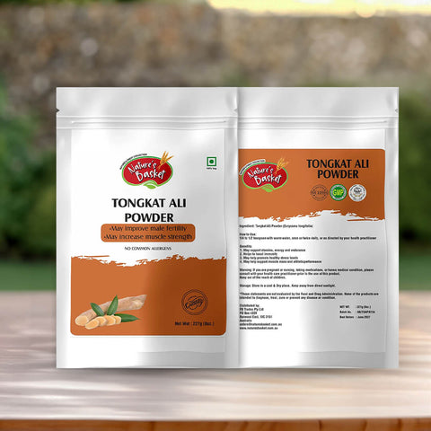 Nature's Basket Tongkat Ali (Eurycoma Longifolia) Powder 227g- Boost Testosterone Naturally