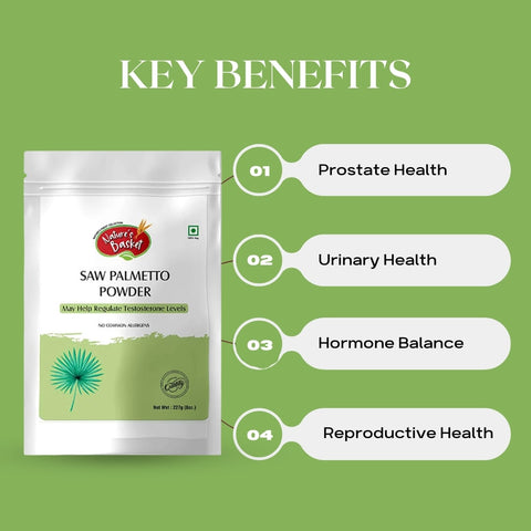 Saw Palmetto (Serenoa repens) Powder 227g: Prostate Health - Nature's Basket