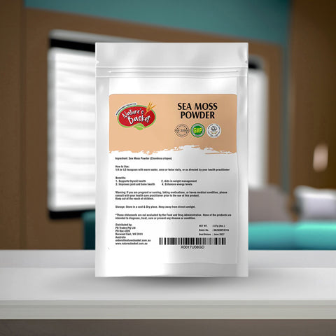 Nature's Basket Sea Moss (Chondrus Crispus) Powder 227g - Marine Wellness Boost