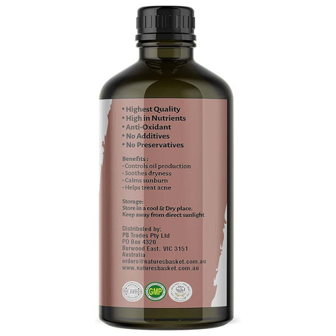 Nature’s Basket Cold Pressed Jojoba Oil – Balancing, Hydrating & Non-Greasy Care (100ml)