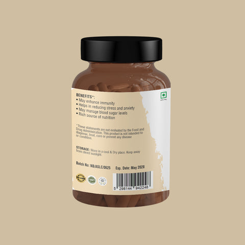 Ashwagandha + Lion’s Mane Capsules – 900mg | 60 Caps | Natures Basket