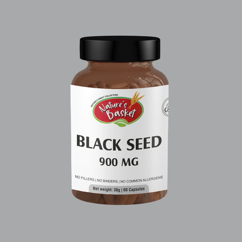 Nature's Basket Black Seed (Nigella Sativa) Powder  900mg 60 Capsules