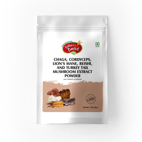 Natures Basket 5 Mushroom Extract Blend Powder – 227g