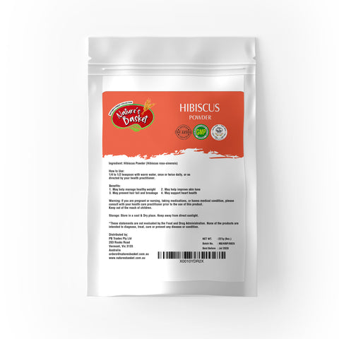Nature's Basket Hibiscus (Hibiscus Rosa-sinensis) Powder 227g