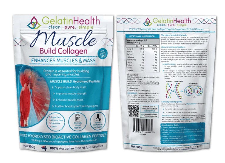 Gelatin Muscle Build Collagen 250g Nature's Basket AU