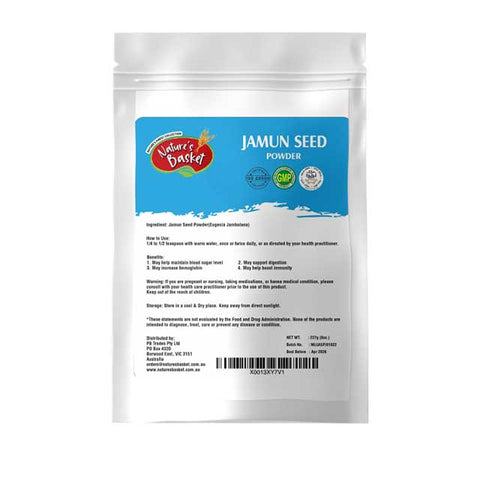 Nature's Basket Jamun (Eugenia Jambolana) Seed Powder 227g