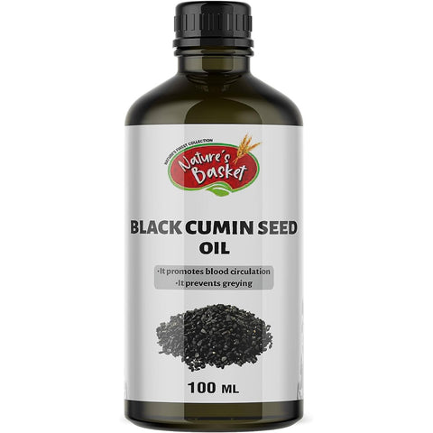 Nature’s Basket Cold Pressed Black Cumin Seed Oil – Potent, Healing & Immunity-Boosting (100ml)