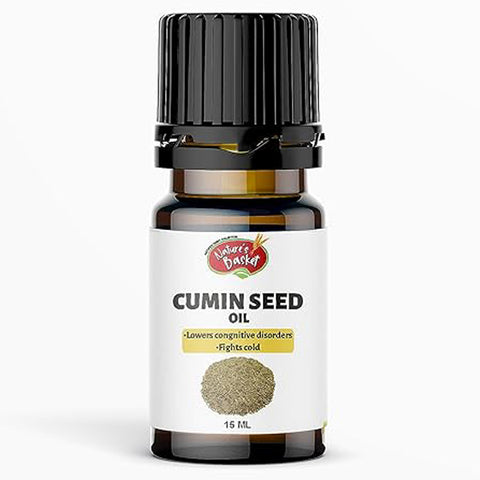 Nature's Basket Cumin Seed Essential Oil - 100% Pure Natural & Undiluted For Skin care & Hair (15ml)