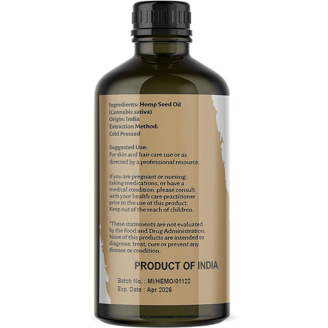 Nature’s Basket Cold Pressed Hemp Seed Oil – Omega-Rich, Balancing & Multi-Use (100ml)
