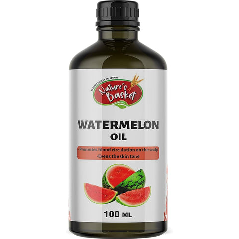 Nature’s Basket Cold Pressed Watermelon Seed Oil – Lightweight, Clarifying & Skin-Loving