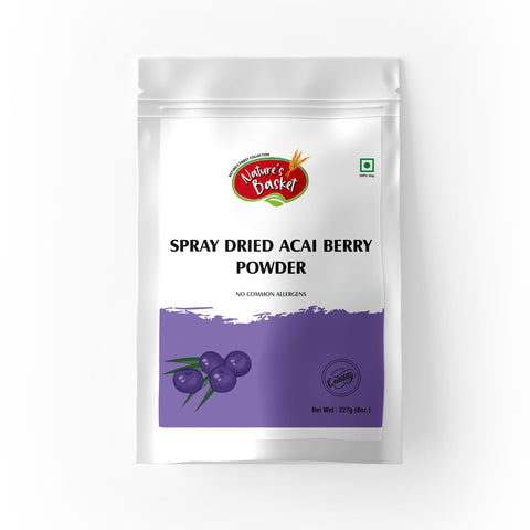 Nature's Basket Spray Dried Acai Berry (Euterpe Oleracea) Powder 227g