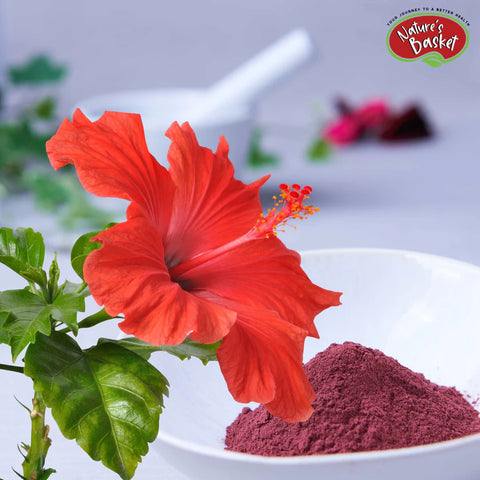 Nature's Basket Hibiscus (Hibiscus Rosa-sinensis) Powder 227g