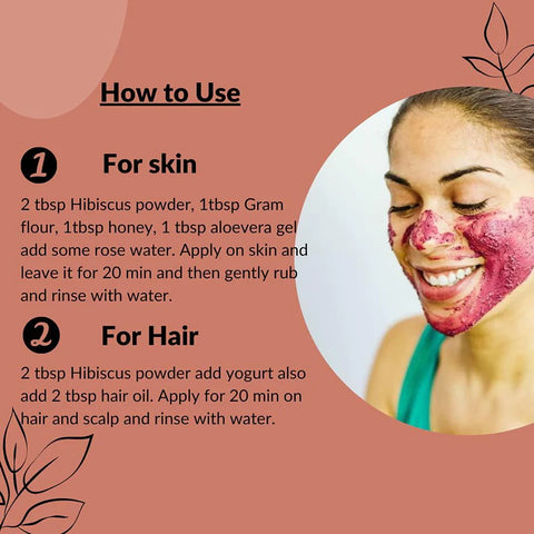 Nature's Basket Hibiscus (Hibiscus Rosa-sinensis) Powder 227g