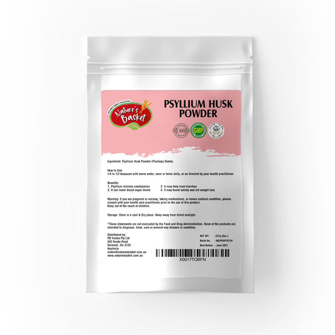 Nature’s Basket Psyllium Husk Powder – Natural, Pure & Digestive-Friendly