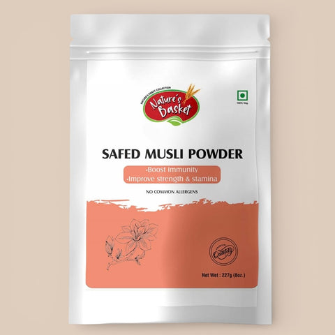 Nature's Basket Safed Musli (Chlorphytum Borivillianum) Powder - 227 Grams