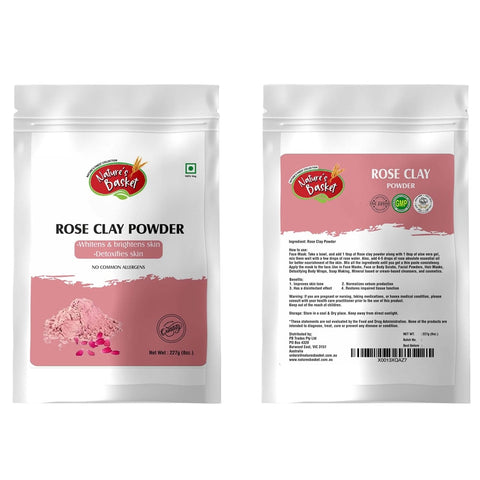 Nature's Basket Rose Clay Powder - 227 Grams