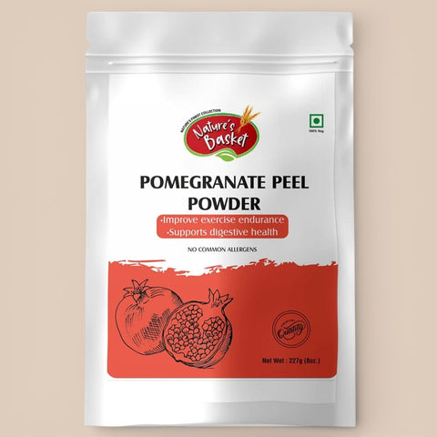 Nature's Basket Pomegranate Peel (Punica Granatum) Powder - 227 Grams (Reducing the appearance of wrinkles, fine lines, and age spots)