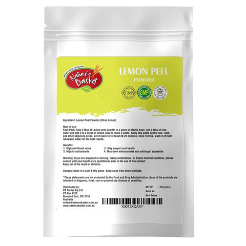 Nature's Basket Lemon Peel Powder - 227 Grams