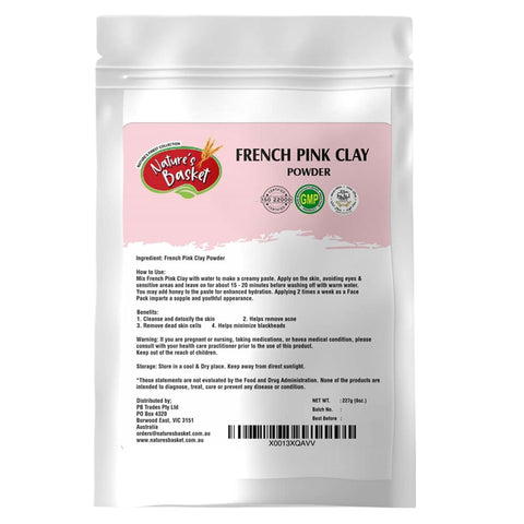 Nature's Basket French Pink Clay Powder - 227g