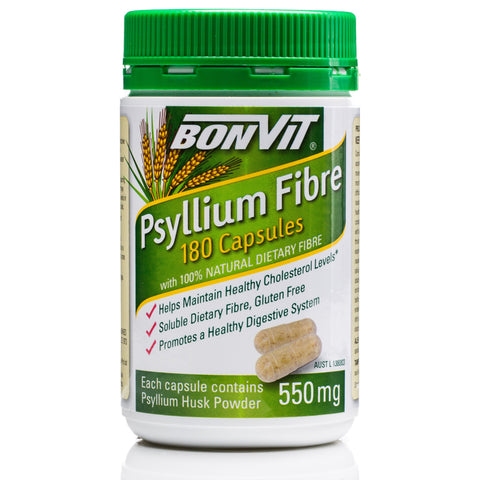 Bonvit Psyllium Fibre 550mg Capsules 180c