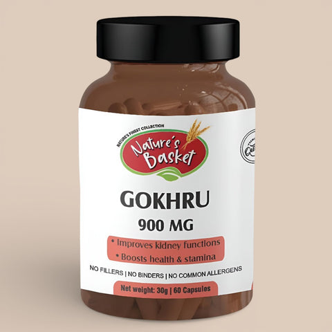 Nature's Basket Gokhru (Tribulus Terrestris) Powder Capsule - 60 Capsules