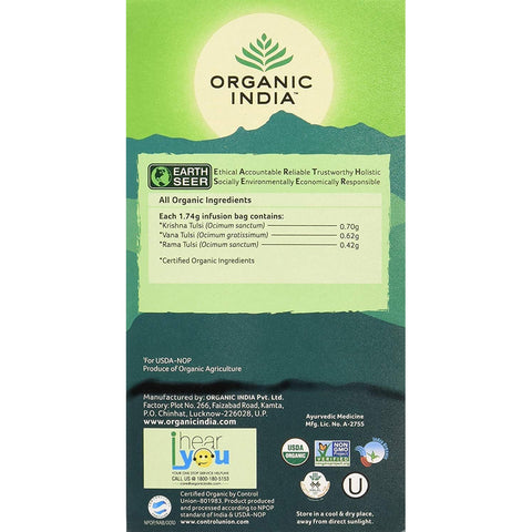 Pack of 2 - Organic India Tulsi Original - 25 Tea Bags